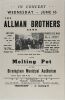 1971 Allman Brothers Band with Duane Allman Birmingham Municipal Auditorium Poster Mint 91
