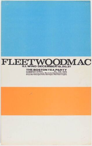 1968 Fleetwood Mac Boston Tea Party Poster Extra Fine 65