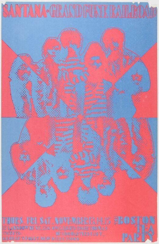1969 Santana Boston Tea Party Poster Extra Fine 65