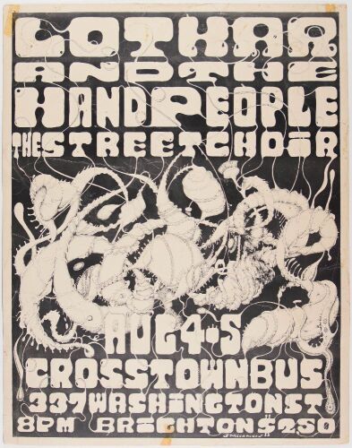 1967 Lothar and the Hand People The Crosstown Bus Boston Poster Extra Fine 65