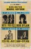 1966 Bob Dylan Peter, Paul, and Mary Burlington Memorial Auditorium Poster Extra Fine 61