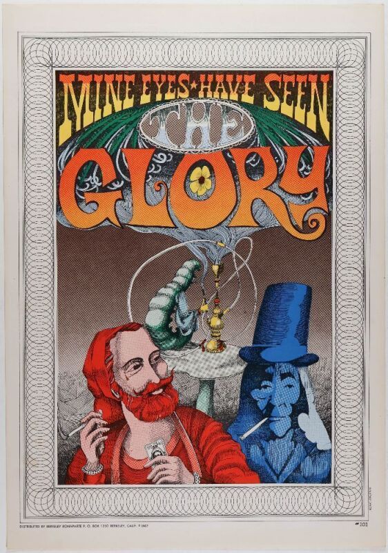 1967 Rick Griffin Mine Eyes Have Seen The Glory Headshop Poster Excellent 77