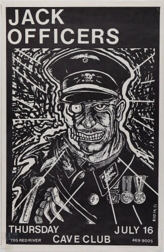 1987 Frank Kozik Jack Officers Cave Club Poster Extra Fine 65