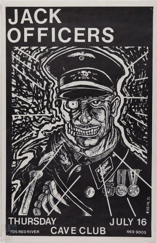 1987 Frank Kozik Jack Officers Cave Club Poster Extra Fine 65