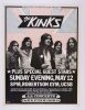 1974 The Kinks UCSB Robertson Gym Santa Barbara Poster Near Mint 81