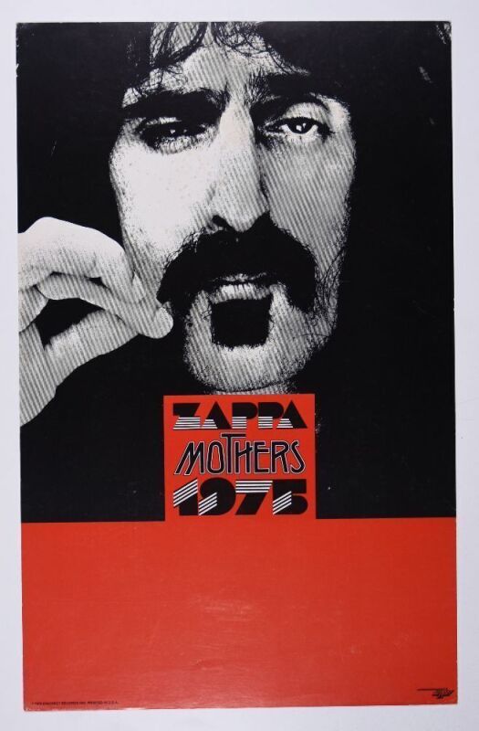 1975 Frank Zappa & The Mothers of Invention Tour Blank Poster Excellent 79