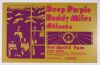 1972 Deep Purple Akron Civic Theater Poster Extra Fine 69