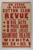 1950s The Cotton Club Revue The Crawford Theatre Wichita Cardboard Poster Extra Fine 61