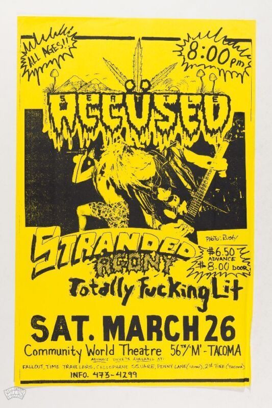 1988 The Accused Community World Theatre Tacoma Poster Near Mint 89
