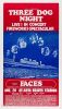1973 The Faces with Rod Stewart Three Dog Night Atlanta Braves Stadium Cardboard Poster Excellent 77