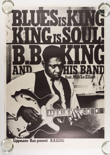 1968 B.B. King Germany Tour Poster Near Mint 81