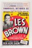 1953 Les Brown Terrytown Arena Globe Poster Near Mint 81