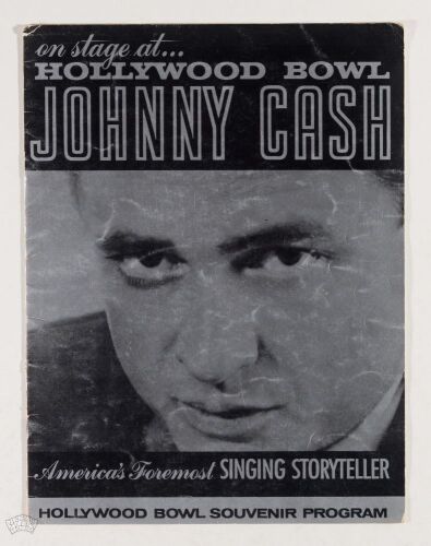 1962 Johnny Cash Hollywood Bowl Souvenir Program Excellent 75