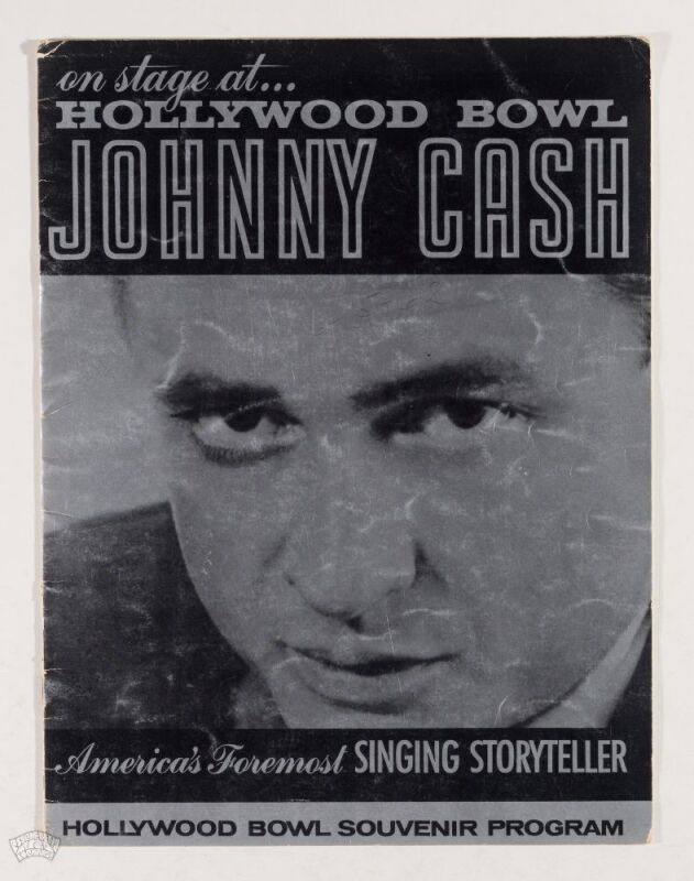 1962 Johnny Cash Hollywood Bowl Souvenir Program Excellent 75