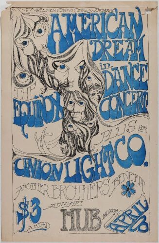 1968 American Dream at The Hub Ballroom Seattle Poster Extra Fine 60