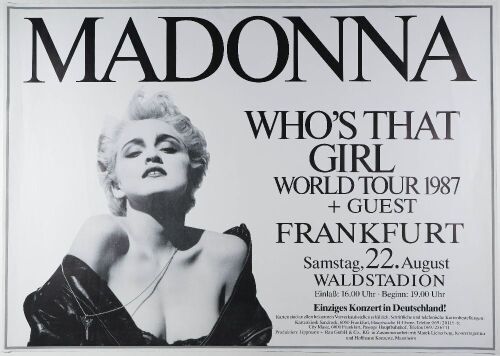 1987 Madonna Waldstadion Frankfurt Poster Excellent 77