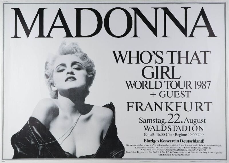 1987 Madonna Waldstadion Frankfurt Poster Excellent 77