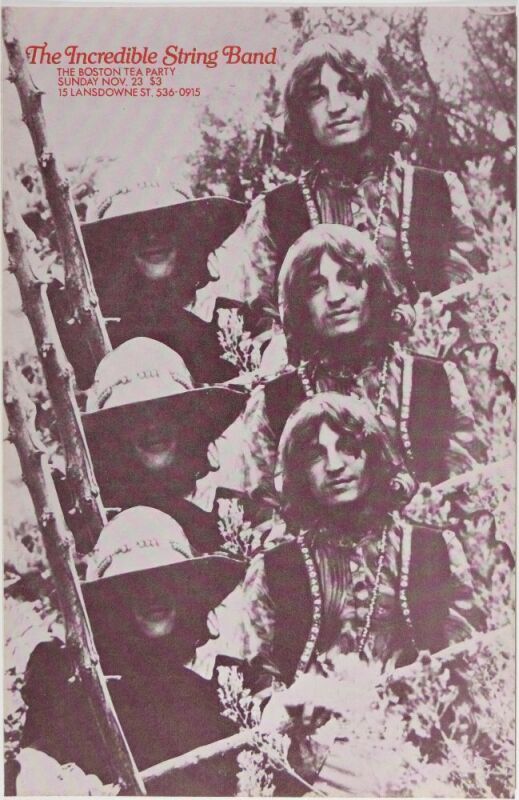 1969 The Incredible String Band Boston Tea Party Poster Mint 91