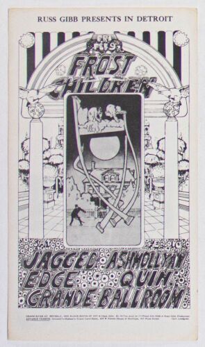 1968 G/G-680209 Frost Jagged Edge Grande Ballroom Detroit Postcard Excellent 77