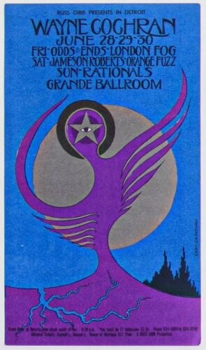 1968 G/G-680628 Wayne Cochran Rationals Grande Ballroom Detroit Postcard Near Mint 81