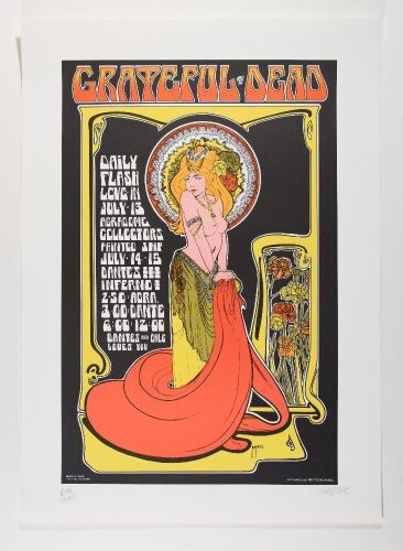 1991 AOR-3.179 Bob Masse Grateful Dead Vancouver RP Signed Masse LE Silkscreen Poster Near Mint 89