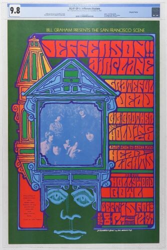 1967 BG-81 Grateful Dead Jefferson Airplane Big Brother Janis Joplin The Hollywood Bowl Poster CGC 9.8