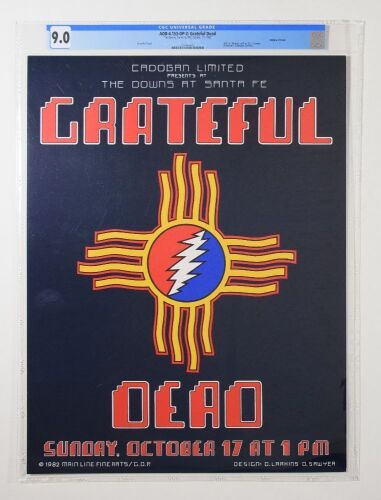 1982 AOR-4.153 Grateful Dead Santa Fe Downs Poster CGC 9.0