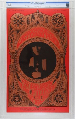 1967 BG-63 Jefferson Airplane The Paupers Fillmore Auditorium Poster CGC 9.8