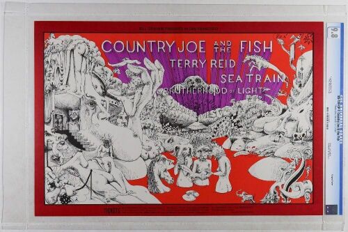 1968 BG-149 Country Joe & the Fish Sea Train Fillmore West Poster CGC 9.8