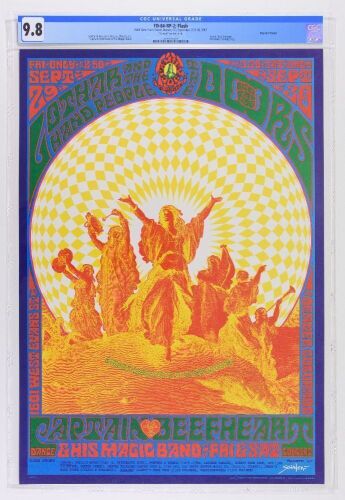 1967 FD-84 The Doors 1601 W Evans Street Denver Signed Schnepf RP2 Poster CGC 9.8