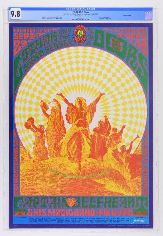 1967 FD-84 The Doors 1601 W Evans Street Denver Signed Schnepf RP2 Poster CGC 9.8