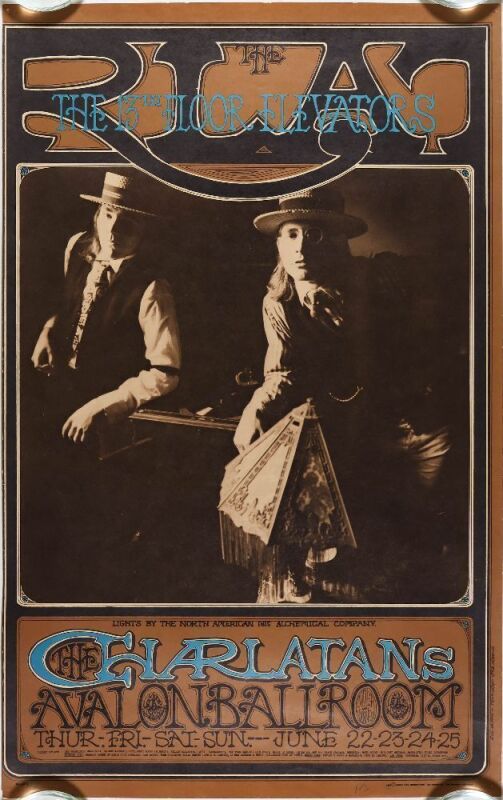 1967 FD-67 The Charlatans Avalon Ballroom Poster Extra Fine 67