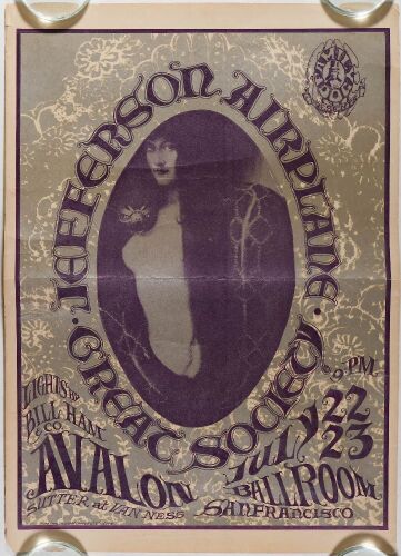 1966 FD-17 Jefferson Airplane Avalon Ballroom OP2 Poster Extra Fine 63