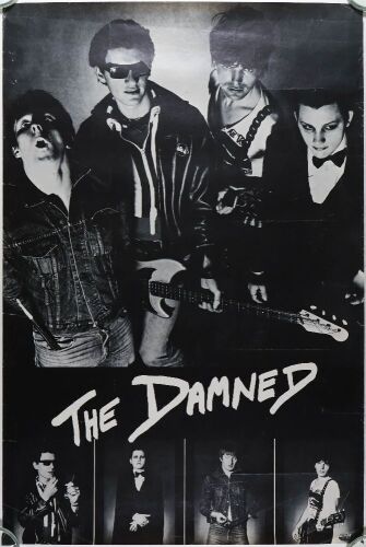 1977 The Damned Stiff Records Promo Poster Extra Fine 67