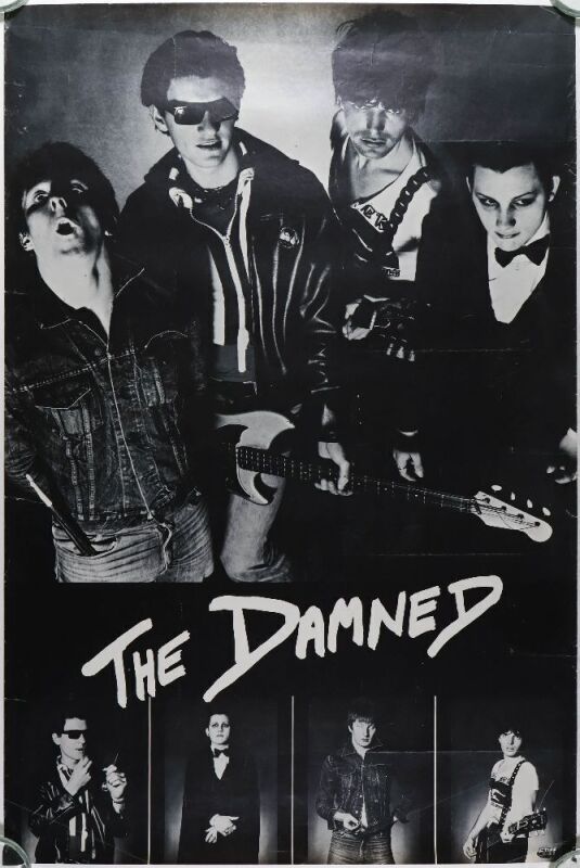1977 The Damned Stiff Records Promo Poster Extra Fine 67