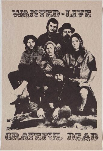 Grateful Dead Wanted Live Headshop Poster Mint 93