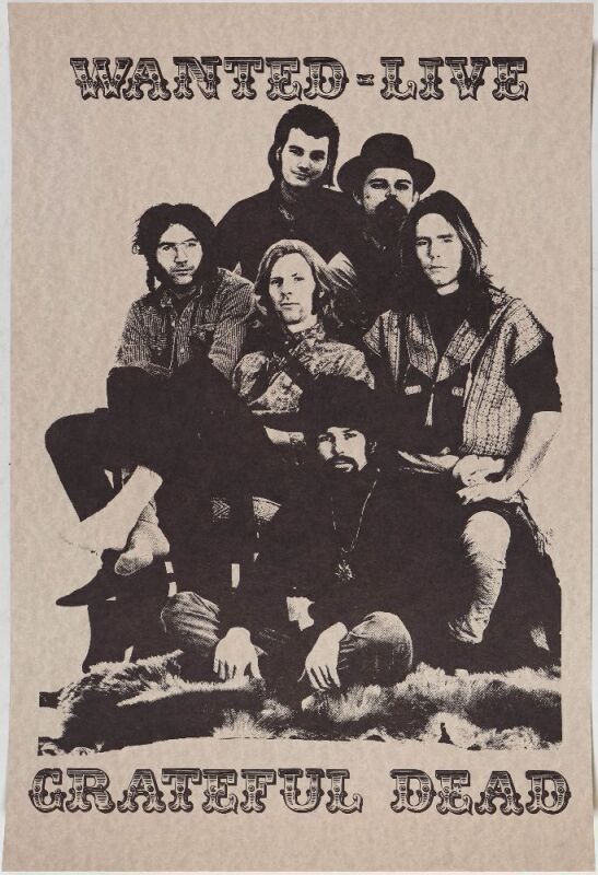Grateful Dead Wanted Live Headshop Poster Mint 93