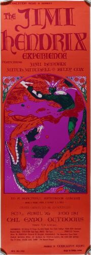 1970 Jimi Hendrix Experience Cal Expo Poster Mint 91