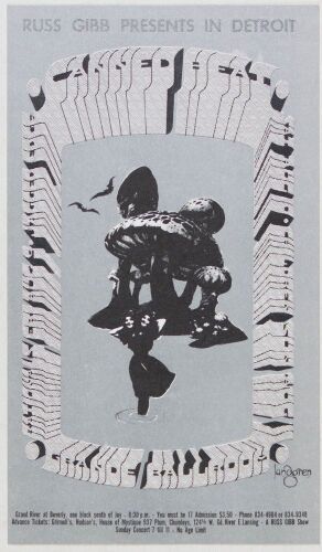1968 G/G-680809 Canned Heat Rationals Grande Ballroom Detroit Postcard Mint 90
