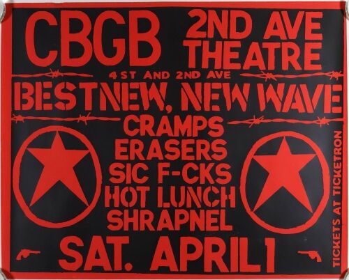 1978 The Cramps CBGB New York Poster Excellent 77