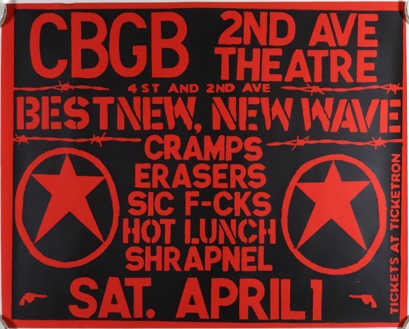 1978 The Cramps CBGB New York Poster Excellent 77