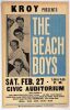 1966 The Beach Boys Sacramento Civic Auditorium Cardboard Poster Near Mint 89