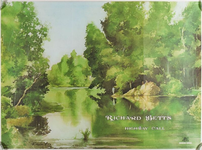 1974 Richard "Dickey" Betts Highway Call Capricorn Records Promo Poster Excellent 79
