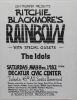 1982 Ritchie Blackmore's Rainbow Decatur Civic Center Handbill Near Mint 89