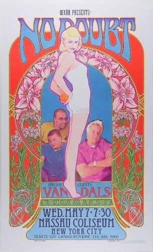 1997 Bob Masse No Doubt Nassau Coliseum Signed Masse Poster Mint 91