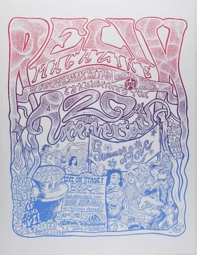 1987 Zero Dave Nelson Relix 20th Anniversary The Summer of Love Lone Star Cafe Poster Mint 91