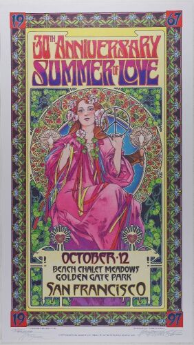 1997 Bob Masse 30th Anniversary Summer of Love Signed Professor Poster & Masse Poster Near Mint 89