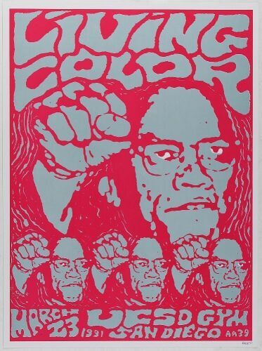 1991 Frank Kozik Living Color UCSD Gym Signed Kozik Poster Mint 91