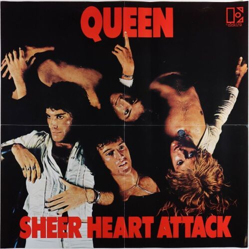 1974 Queen Sheer Heart Attack Elektra Records Promotional Poster Excellent 73