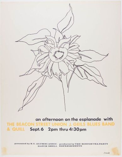 1969 The J. Geils Blues Band The Boston Esplanade Poster Excellent 75